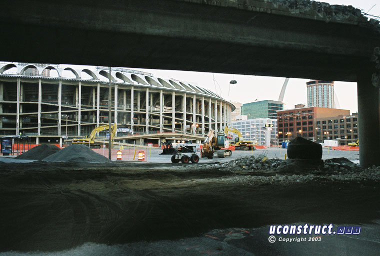 Busch Stadium III construction, December 27, 2003