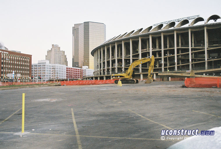 Busch Stadium III construction, December 27, 2003